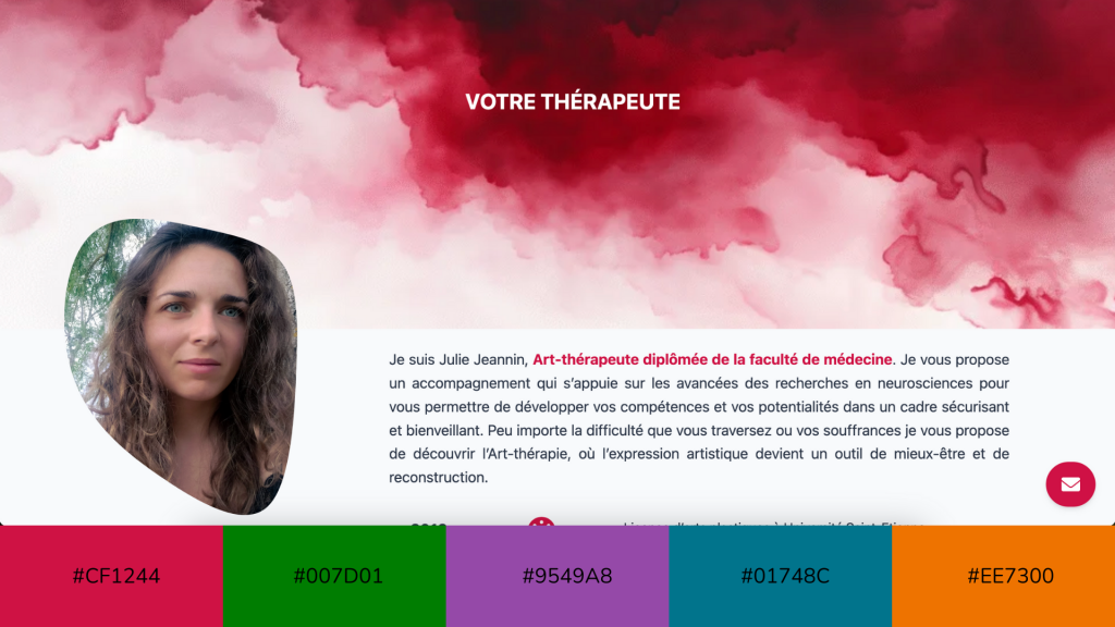 Palette de couleurs site web inspiration ambiance punchy