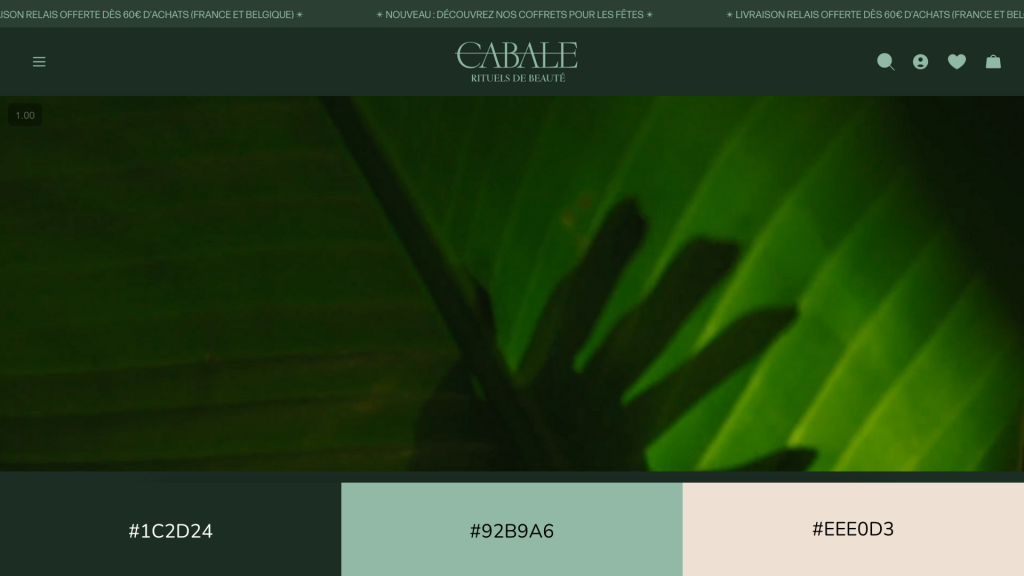 Palette de couleurs site web inspiration ambiance nature