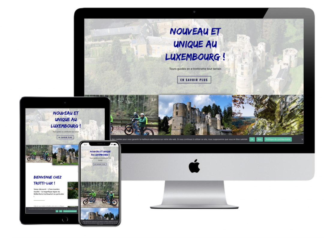 Site Internet pour Organisatrice de tours guidés au Luxembourg