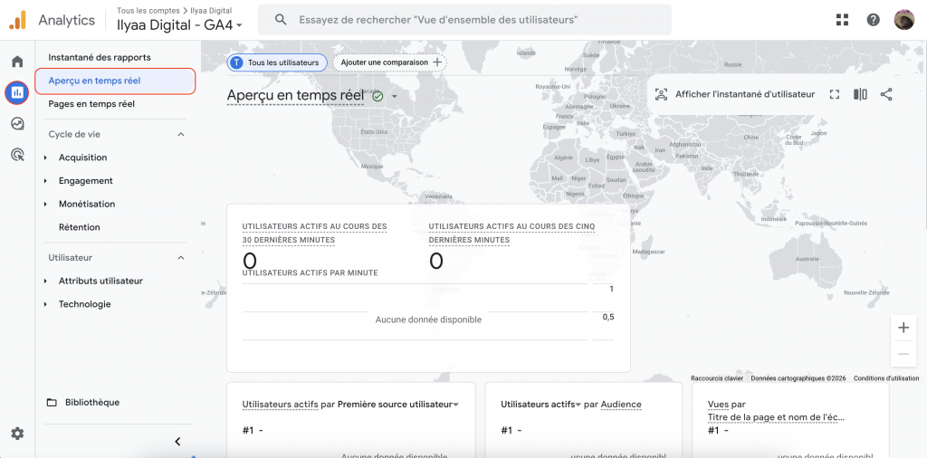 Vérifier les données en temps réel de son site WordPress sur Google Analytics G4A