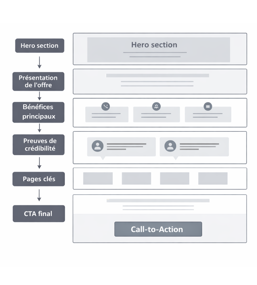 structure d'une page d'accueil efficace