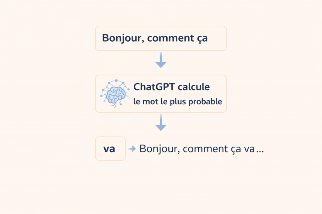 fonctionnement ChatGPT prédiction mots tokens